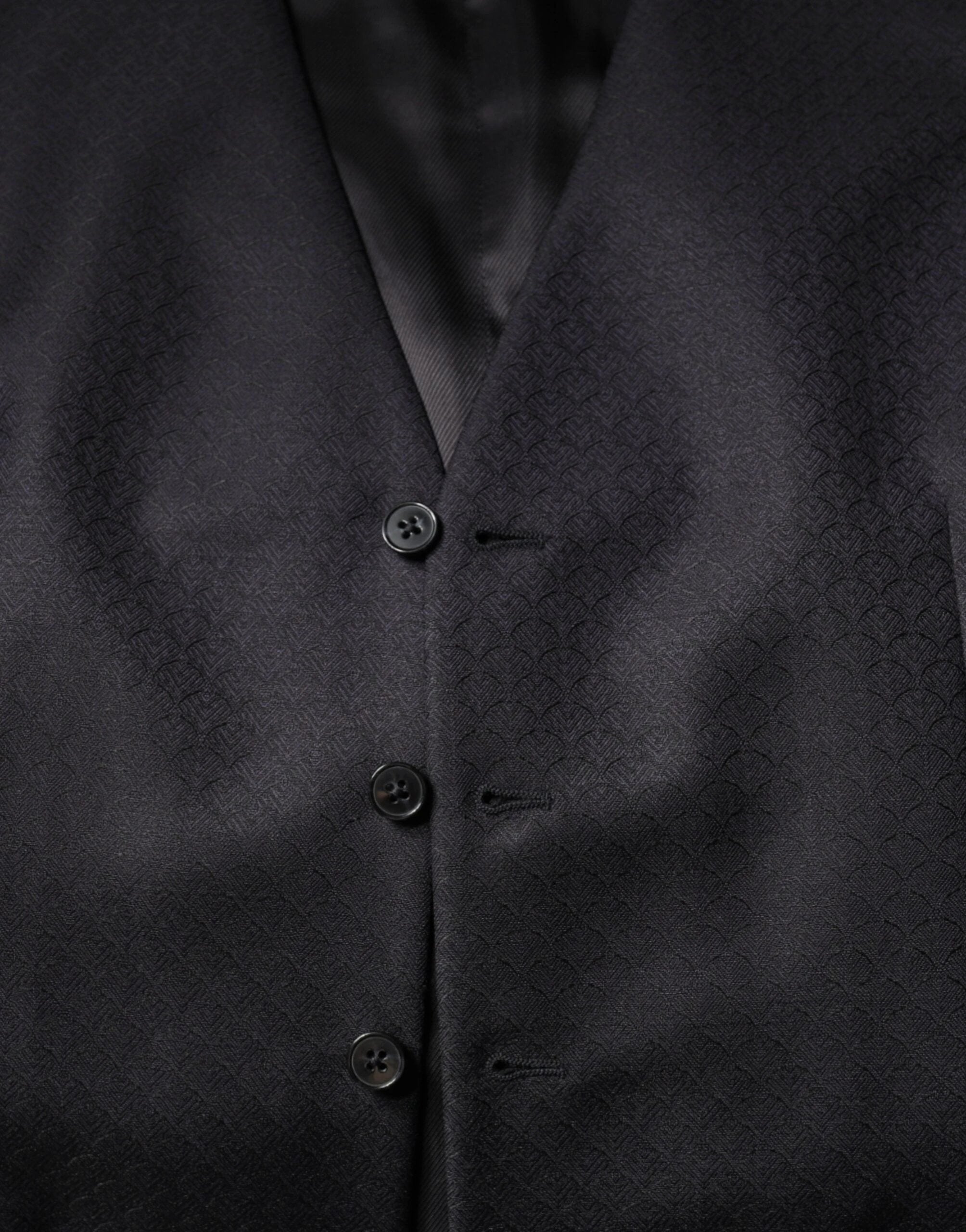Dolce & Gabbana Black Wool Waistcoat Dress Formal Vest by Dolce & Gabbana