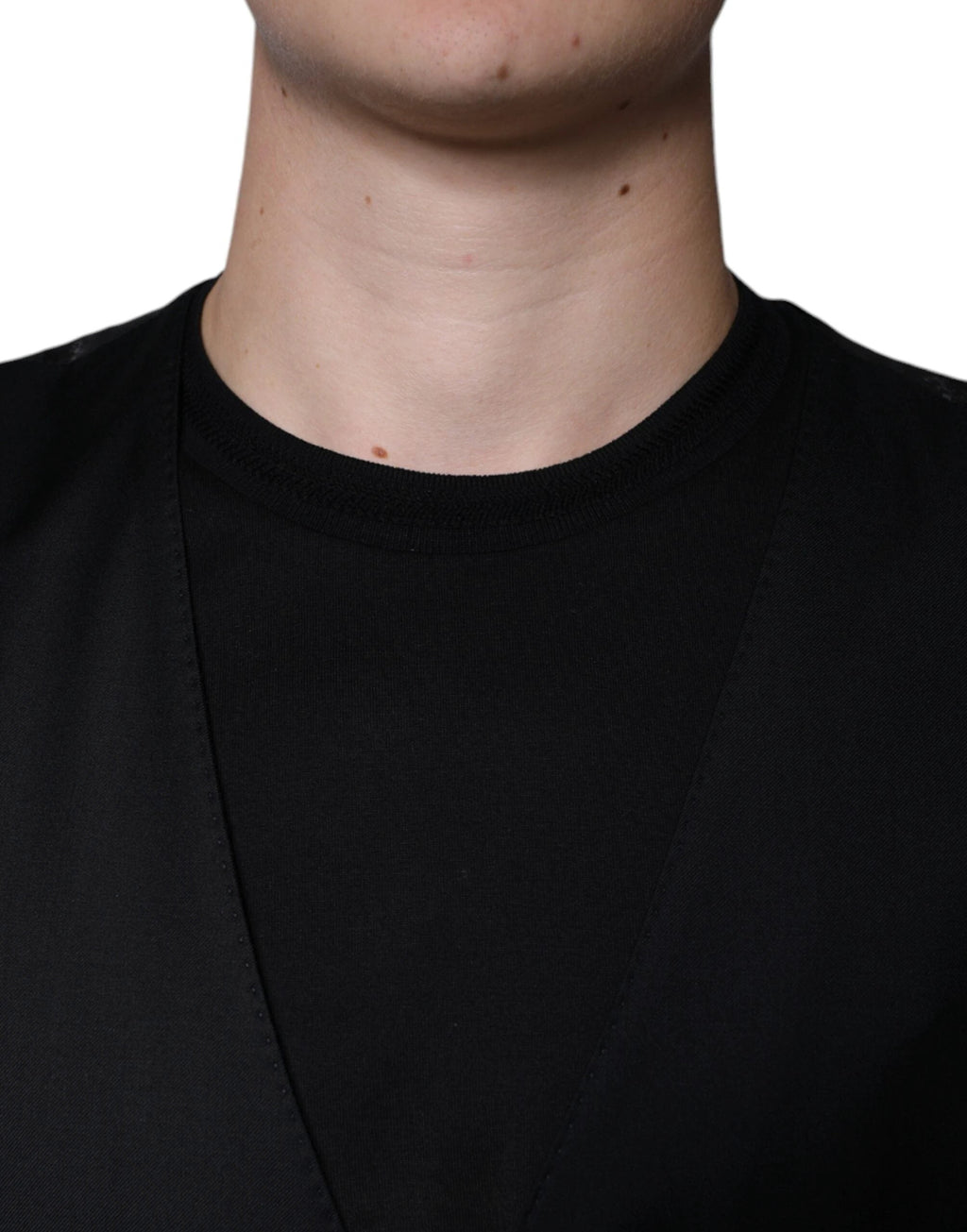 Dolce & Gabbana Black Wool Waistcoat Dress Formal Vest by Dolce & Gabbana