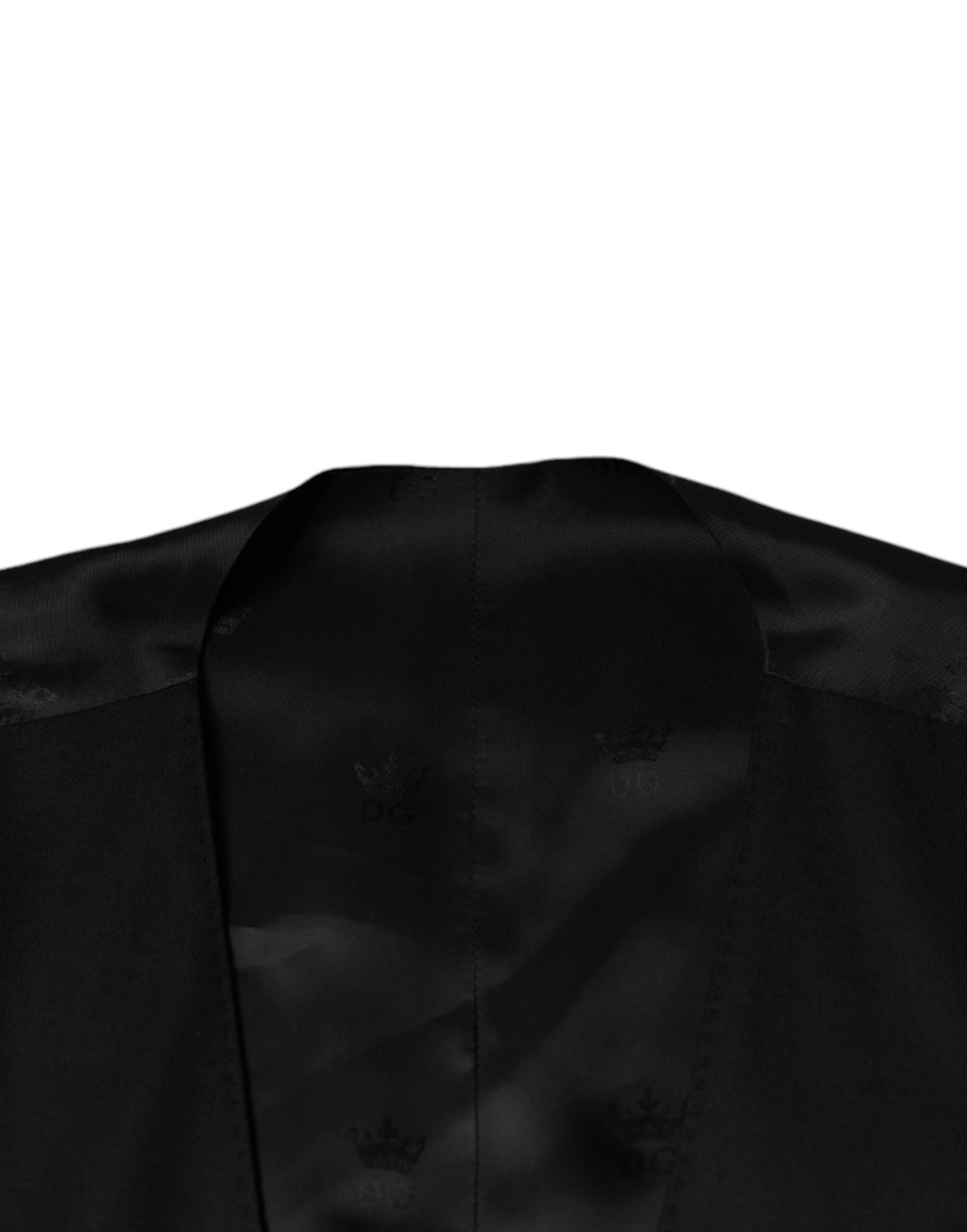 Dolce & Gabbana Black Wool Waistcoat Dress Formal Vest by Dolce & Gabbana