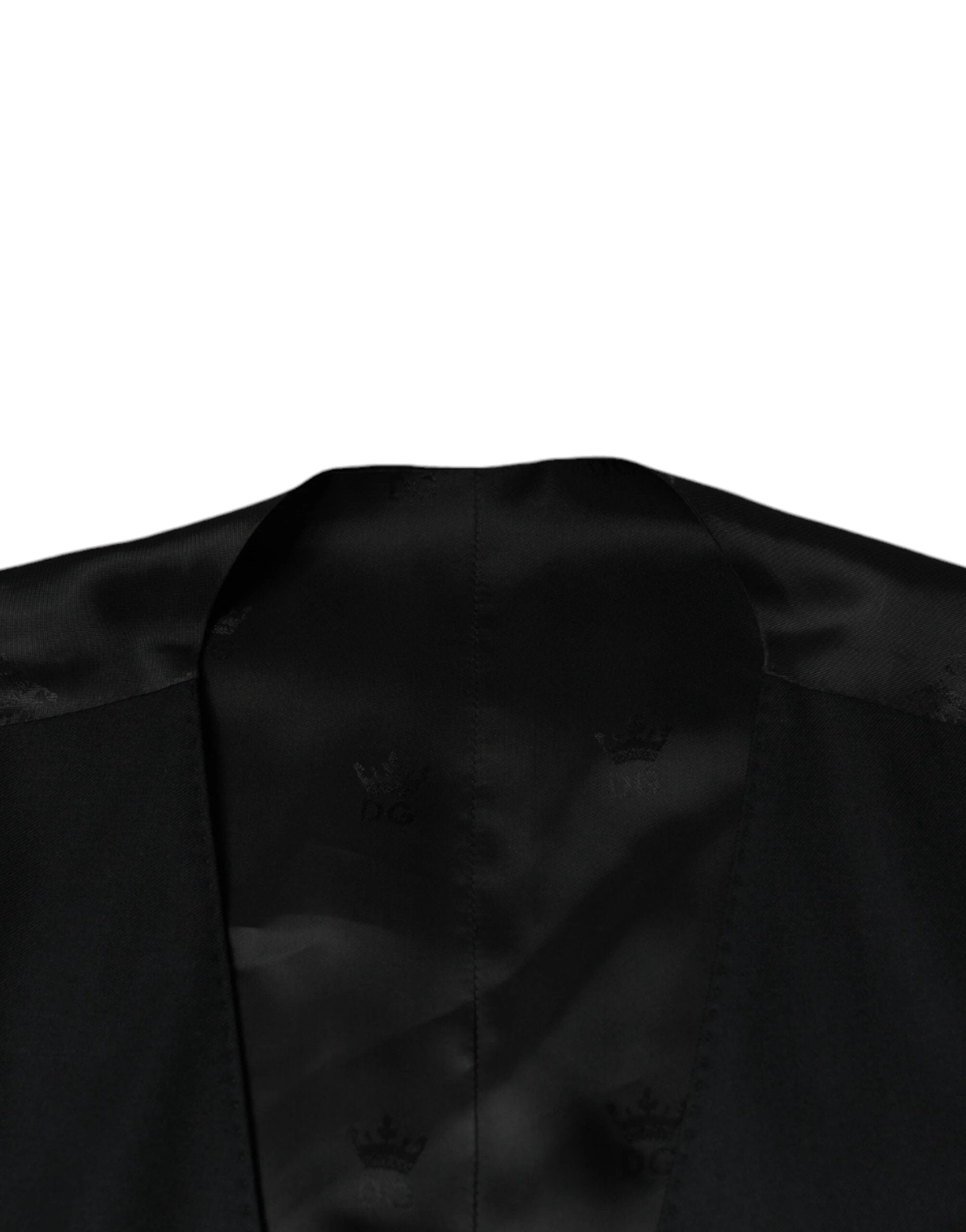 Dolce & Gabbana Black Wool Waistcoat Dress Formal Vest by Dolce & Gabbana