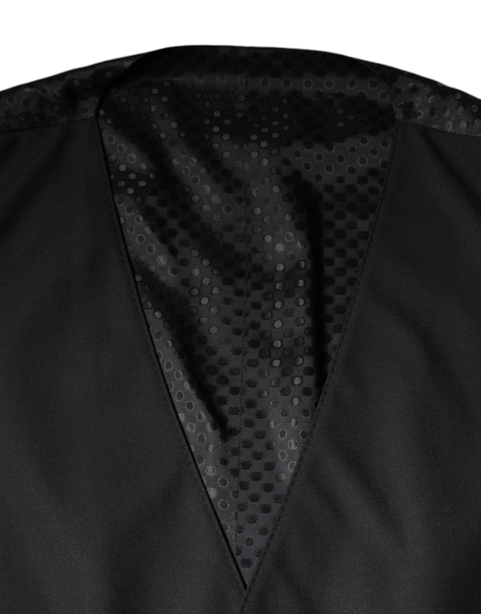 Dolce & Gabbana Black Wool Waistcoat Dress Formal Vest by Dolce & Gabbana