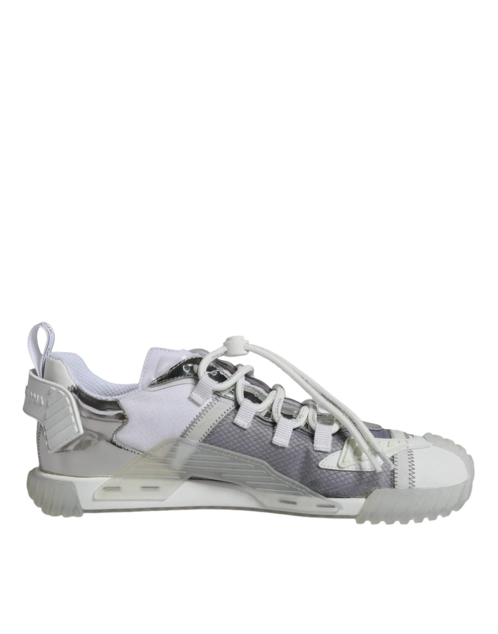 Dolce & Gabbana White Silver Low Top NS1 Sneakers Shoes by Dolce & Gabbana