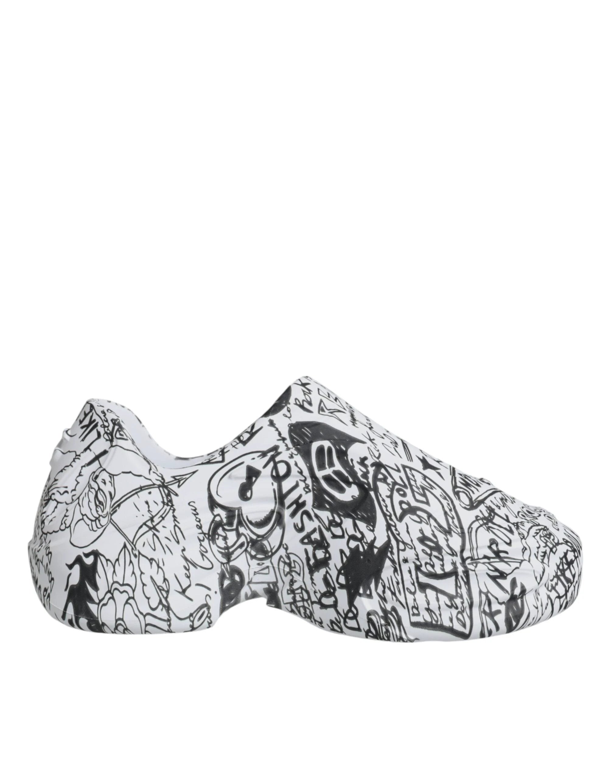 Dolce & Gabbana White Black Graffiti Daymaster Sneakers Shoes by Dolce & Gabbana