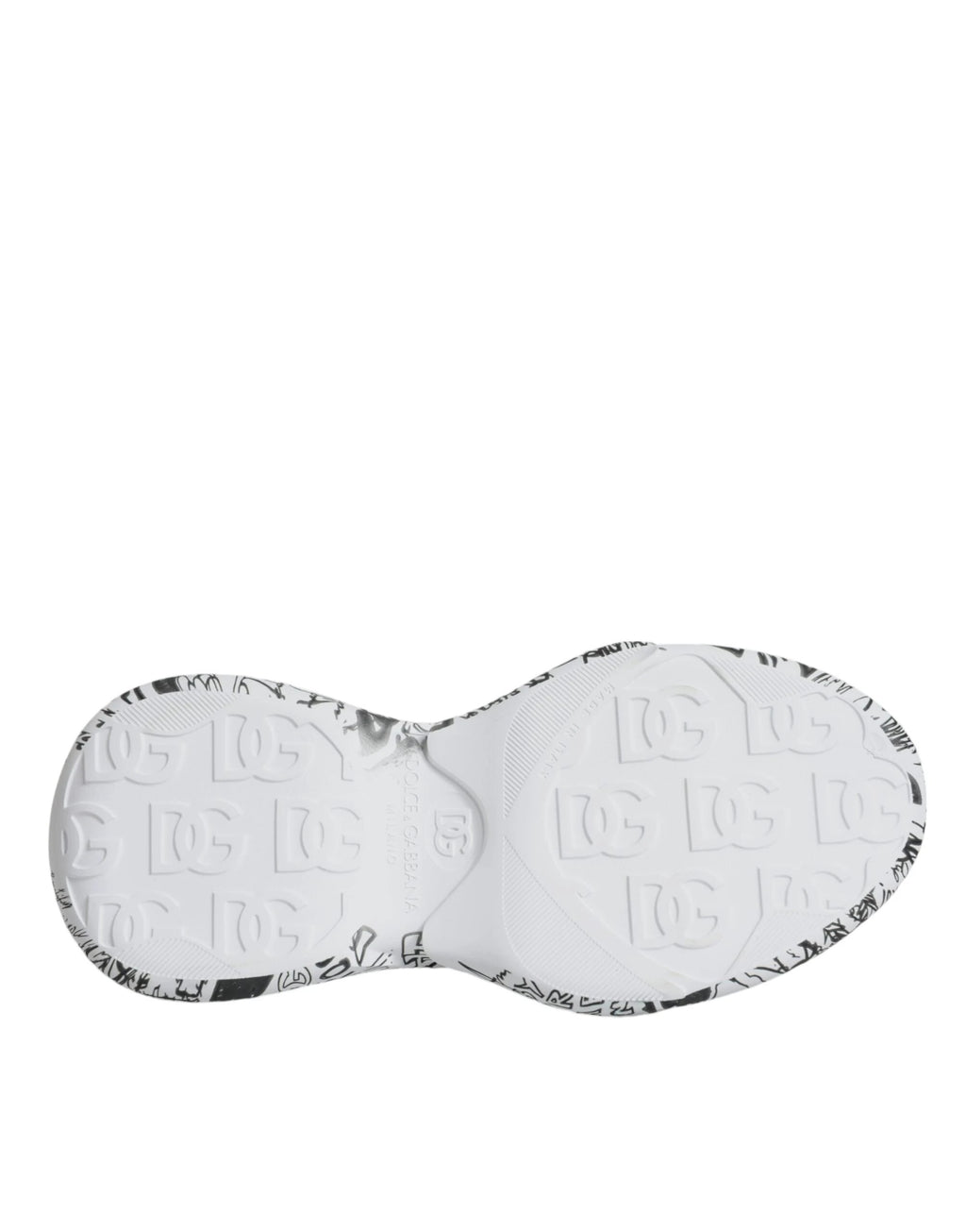 Dolce & Gabbana White Black Graffiti Daymaster Sneakers Shoes by Dolce & Gabbana