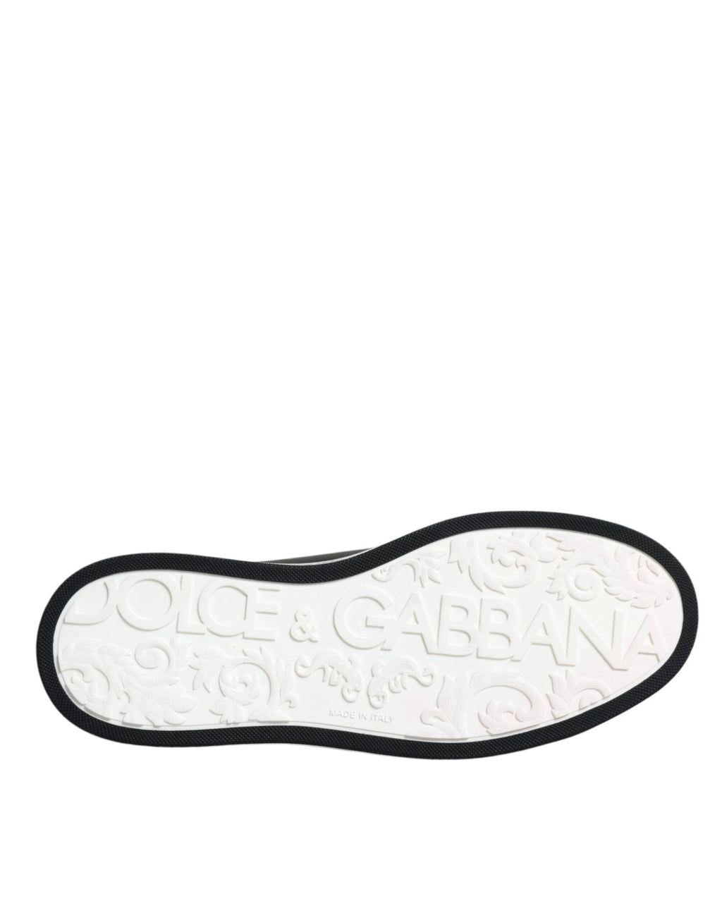 Dolce & Gabbana Black Leather Low Top Men Sneakers Shoes by Dolce & Gabbana