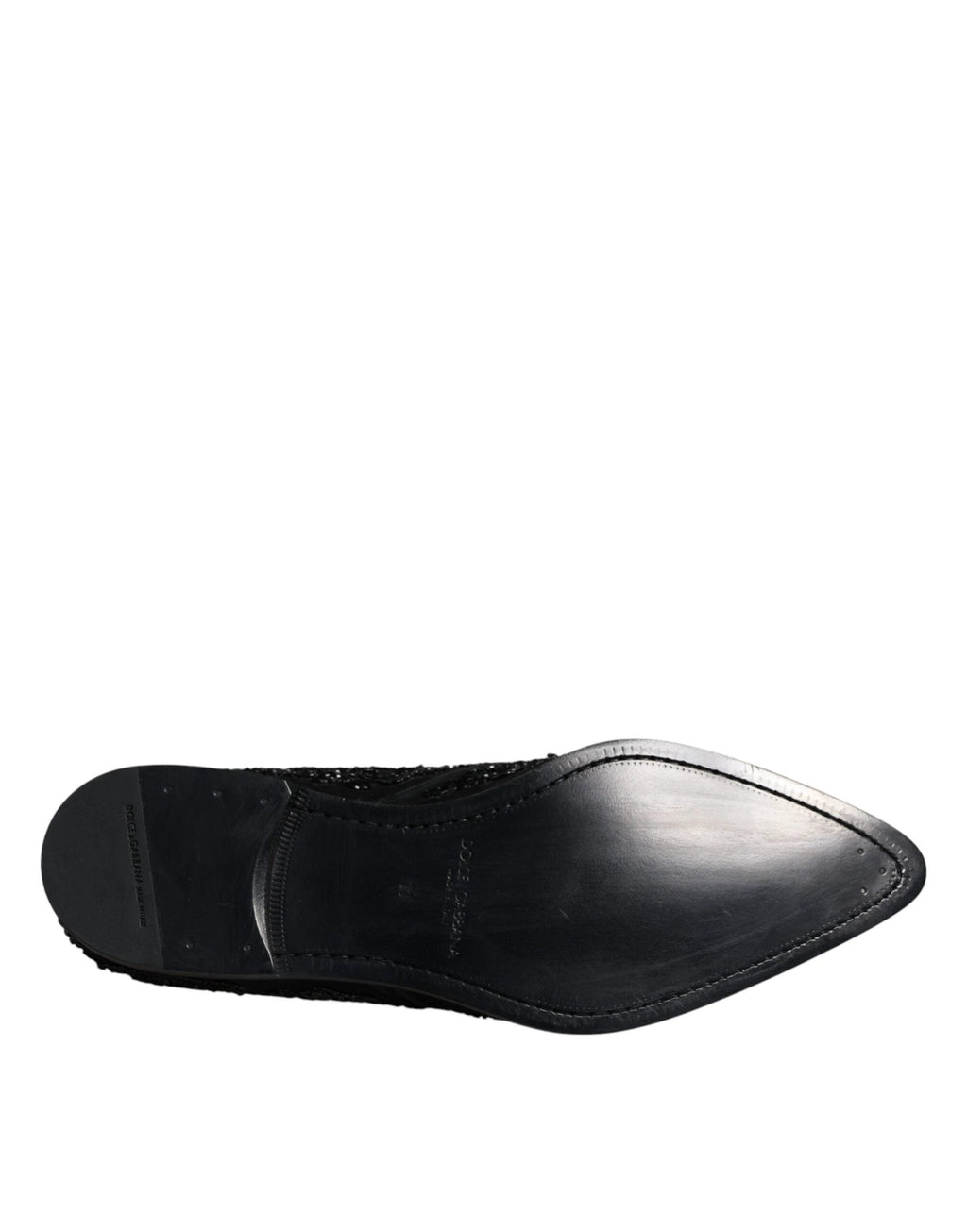 Dolce & Gabbana Black Embellished Suede Derby Formal Shoes by Dolce & Gabbana