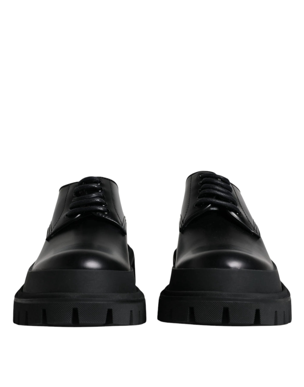 Dolce & Gabbana Black Leather Lace Up Trekking Dress Shoes by Dolce & Gabbana