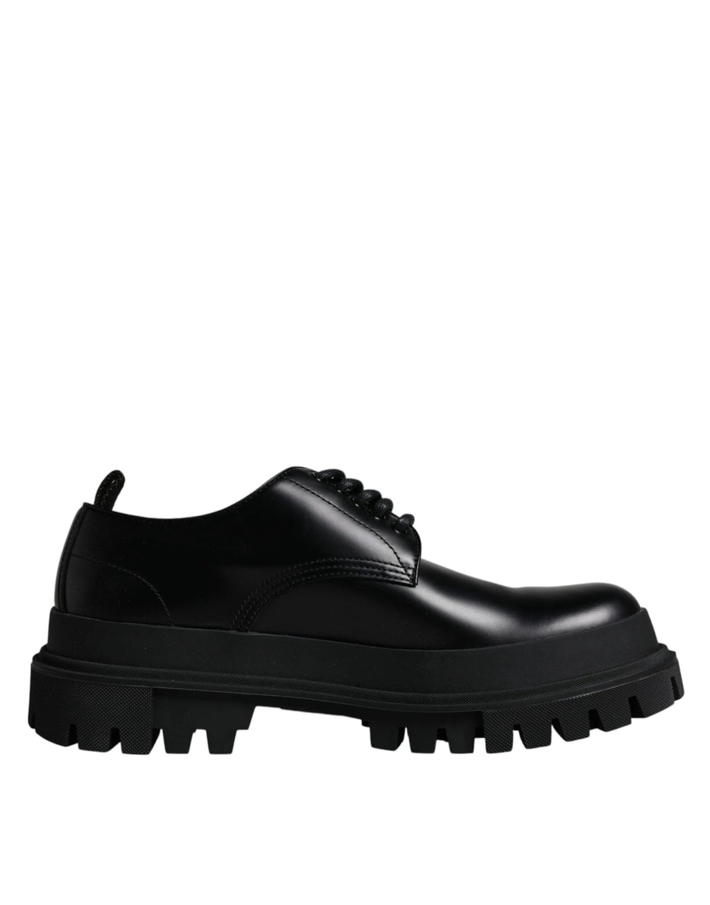 Dolce & Gabbana Black Leather Lace Up Trekking Dress Shoes by Dolce & Gabbana