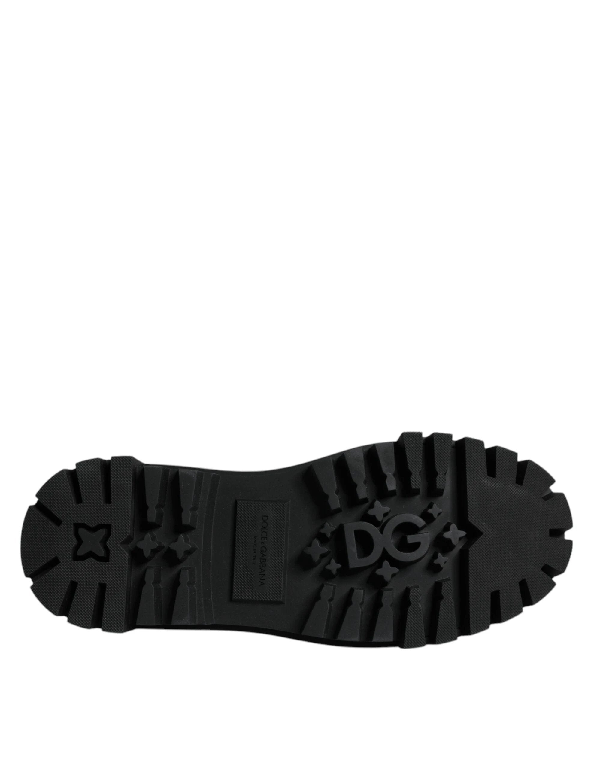 Dolce & Gabbana Black Leather Lace Up Trekking Dress Shoes by Dolce & Gabbana