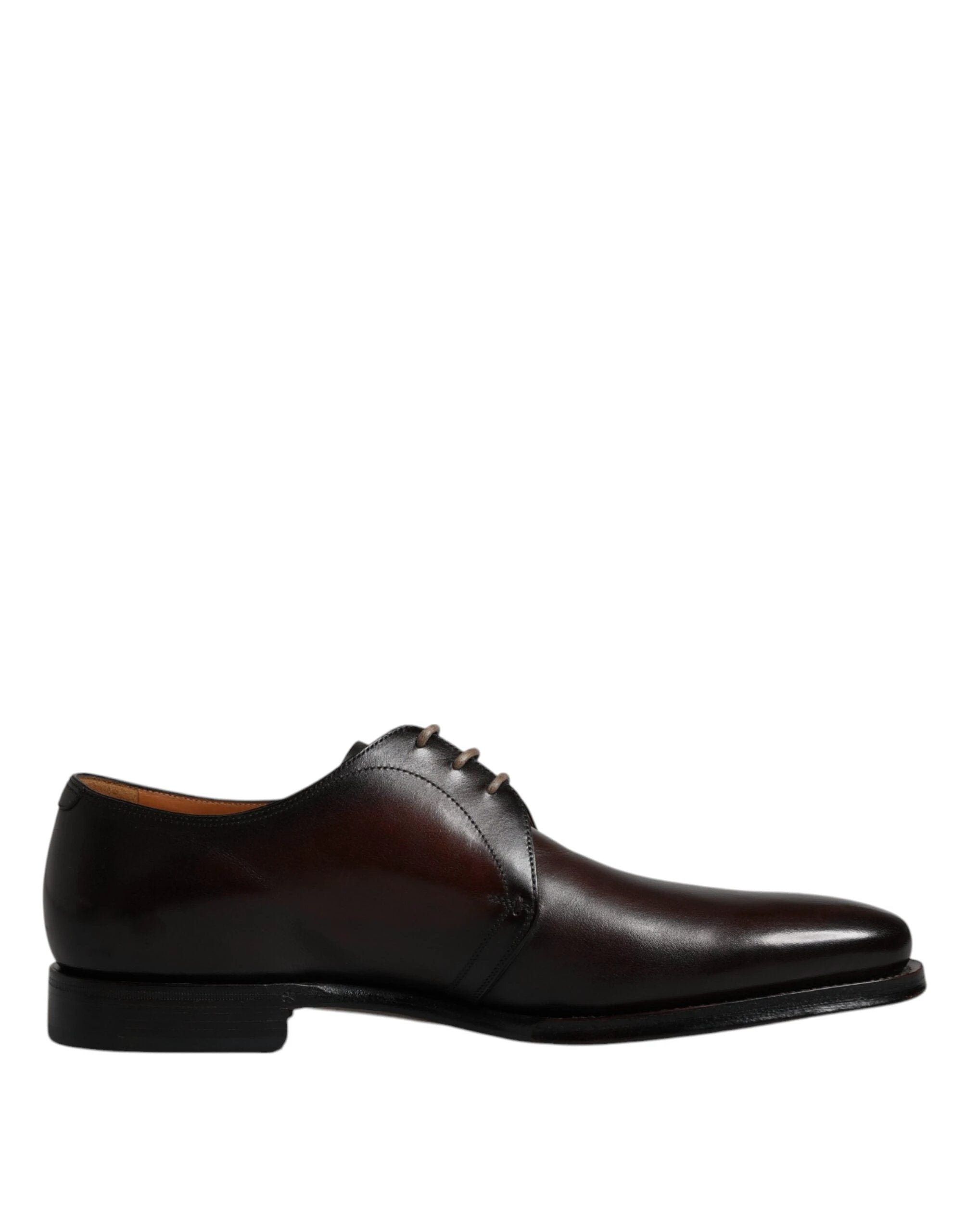 Dolce & Gabbana Black Leather Lace Up Men Derby Formal Shoes by Dolce & Gabbana