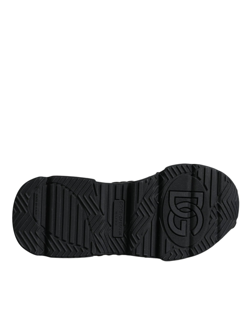Dolce & Gabbana Black Knitted Daymaster Sneakers Shoes by Dolce & Gabbana