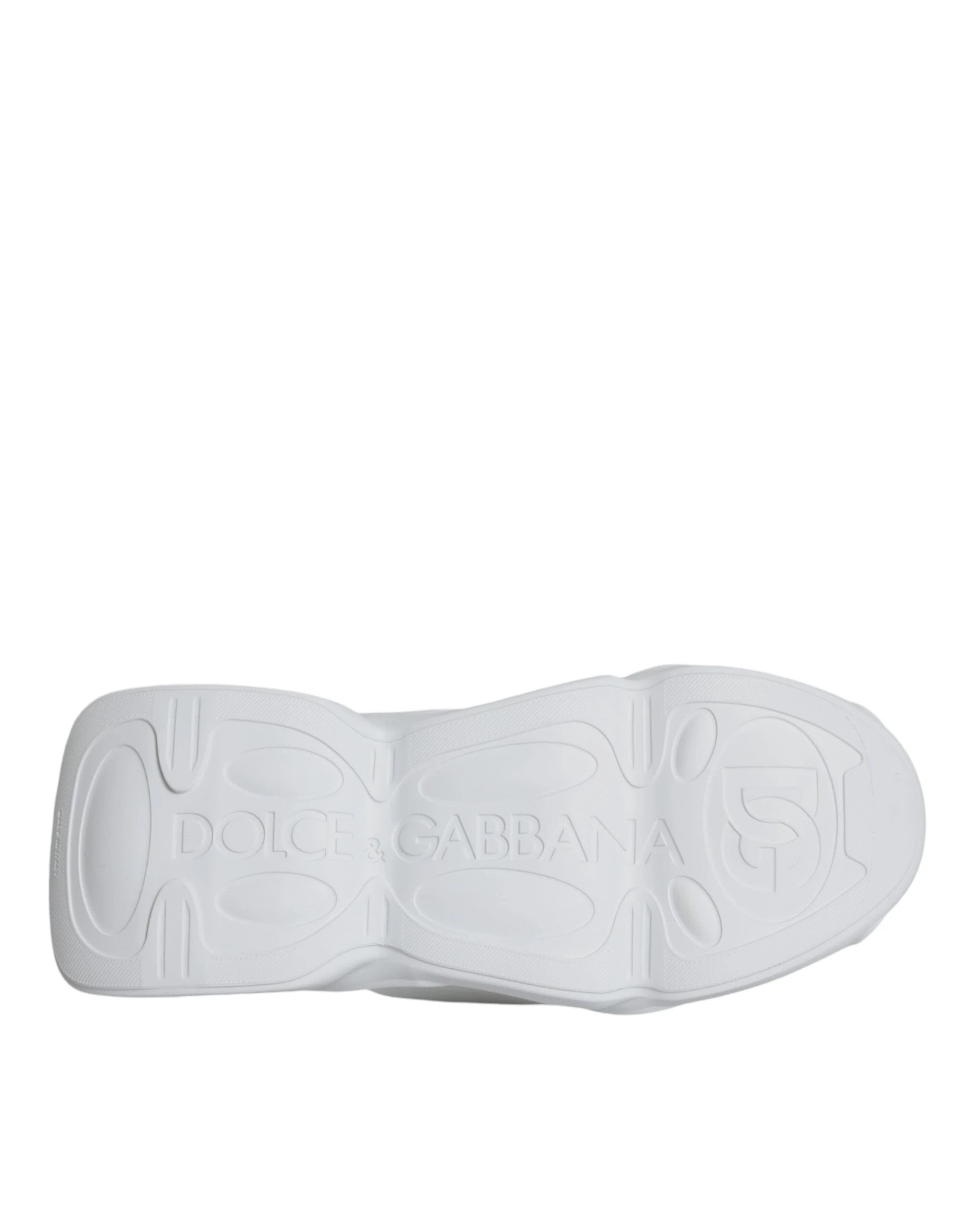 Dolce & Gabbana White Padded Fabric Low Top Sneakers Shoes by Dolce & Gabbana