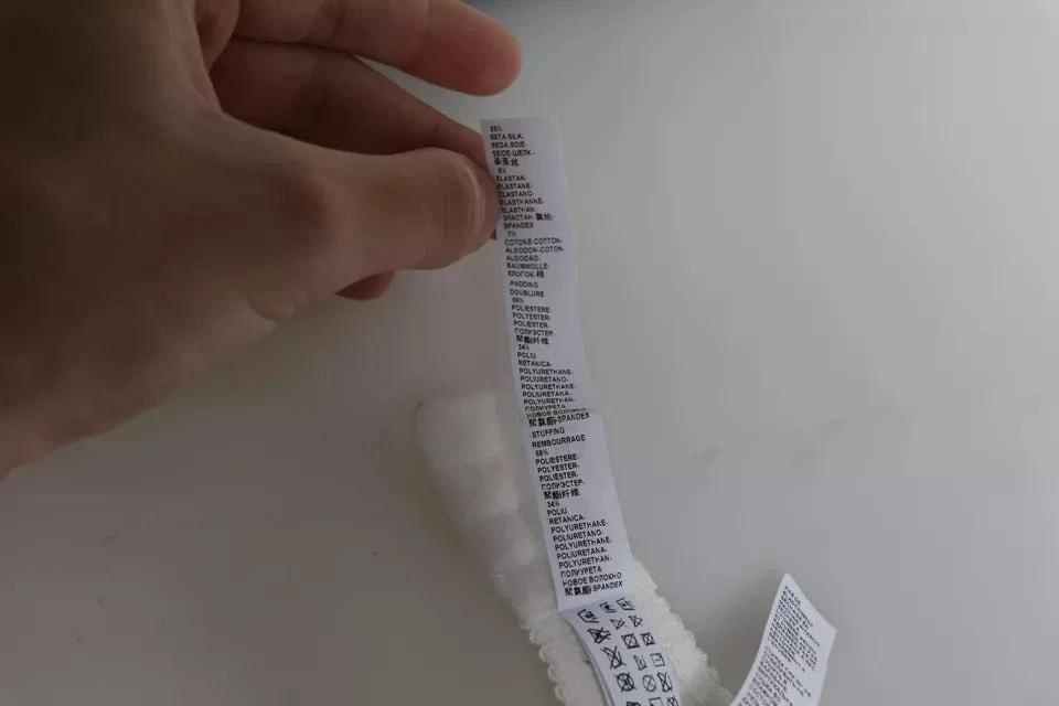 Dolce & Gabbana White Silk Stretch Panty Balconette Bra Underwear by Dolce & Gabbana