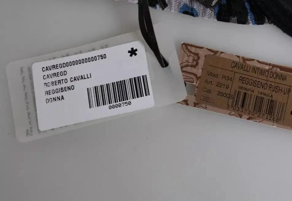 Roberto Cavalli White Leopard Push Up Reggiseno Bra Underwear by Roberto Cavalli