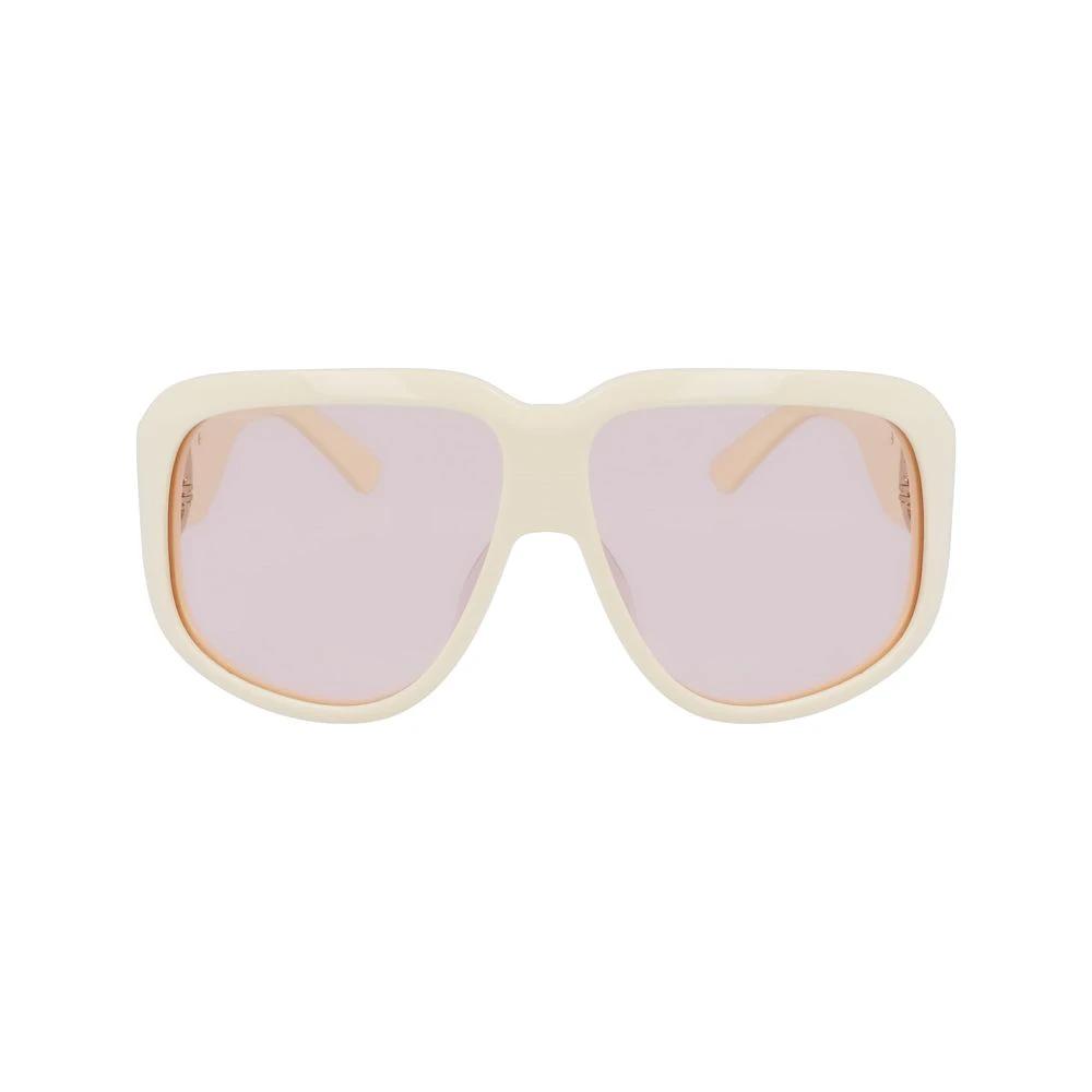Longchamp White Acetate Sunglasses by Longchamp
