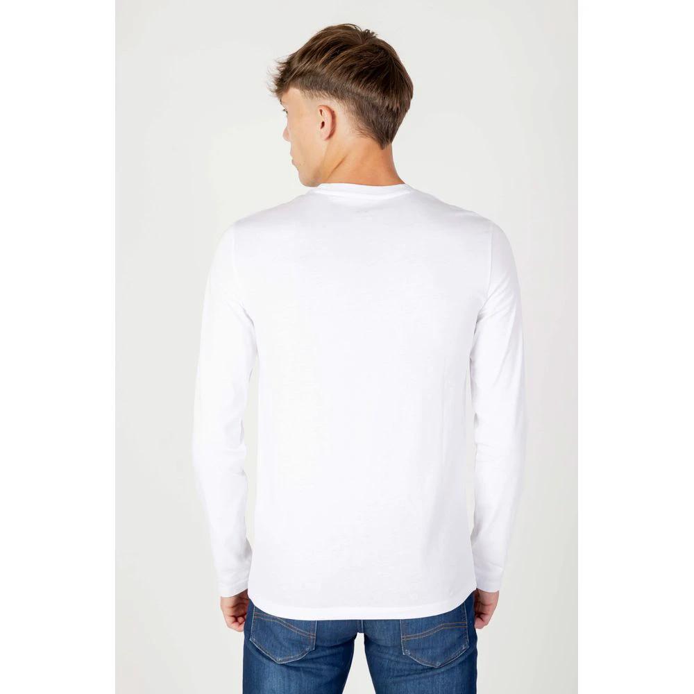 Armani Exchange White Cotton Long Sleeve T-Shirt by Armani Exchange
