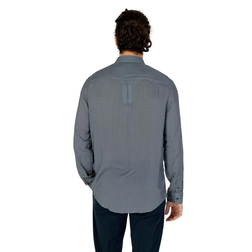 Armani Exchange Gray Viscose Pattern Shirt by Armani Exchange