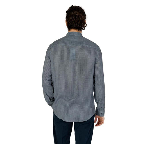 Armani Exchange Gray Viscose Pattern Shirt by Armani Exchange