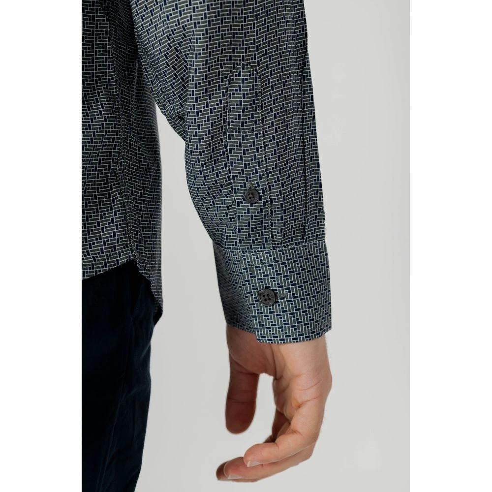 Armani Exchange Gray Viscose Pattern Shirt by Armani Exchange