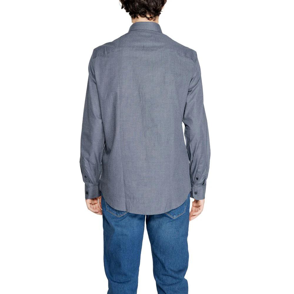 Armani Exchange Blue Cotton Dress Shirt by Armani Exchange