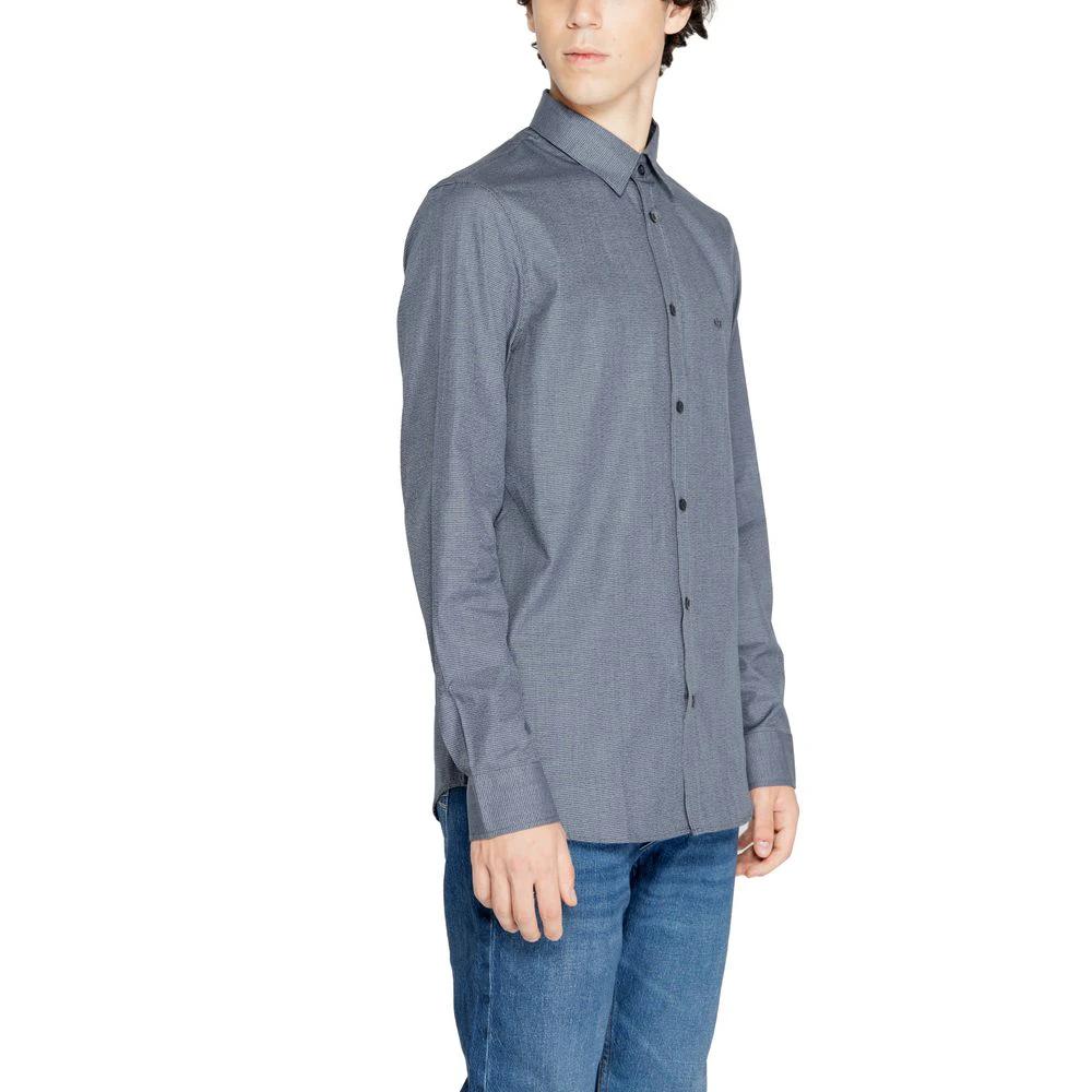 Armani Exchange Blue Cotton Dress Shirt by Armani Exchange