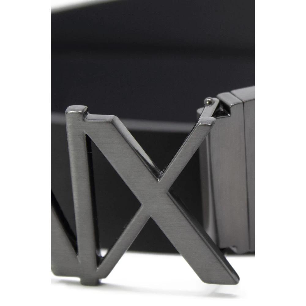 Armani Exchange Black Leather Regular Belt by Armani Exchange