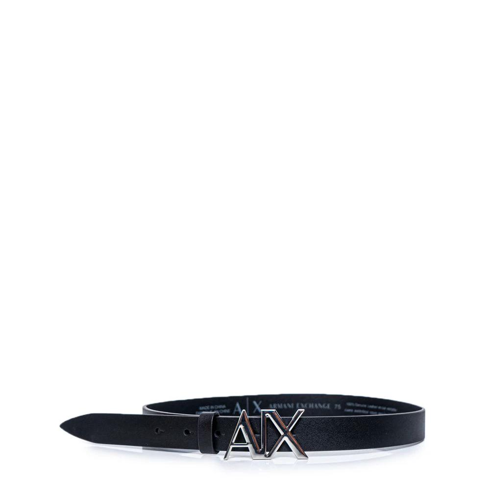 Armani Exchange Black Leather Belt by Armani Exchange