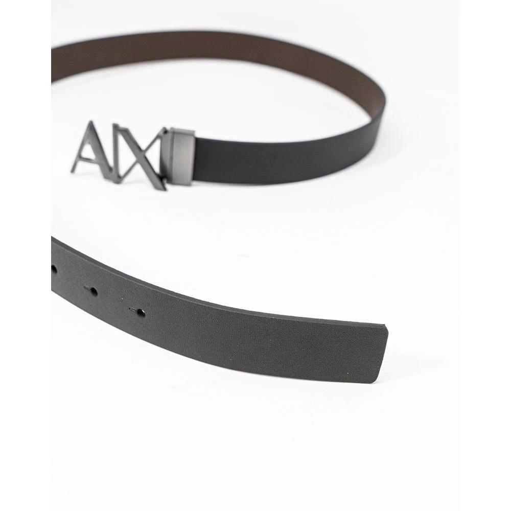 Armani Exchange Black Leather Regular Belt by Armani Exchange