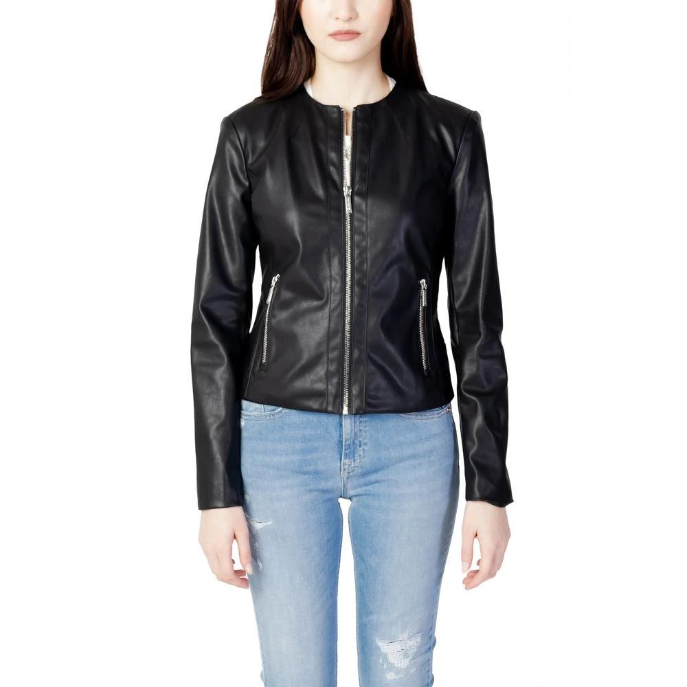 Armani Exchange Black Leather Jacket by Armani Exchange