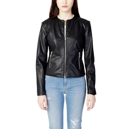 Armani Exchange Black Leather Jacket by Armani Exchange