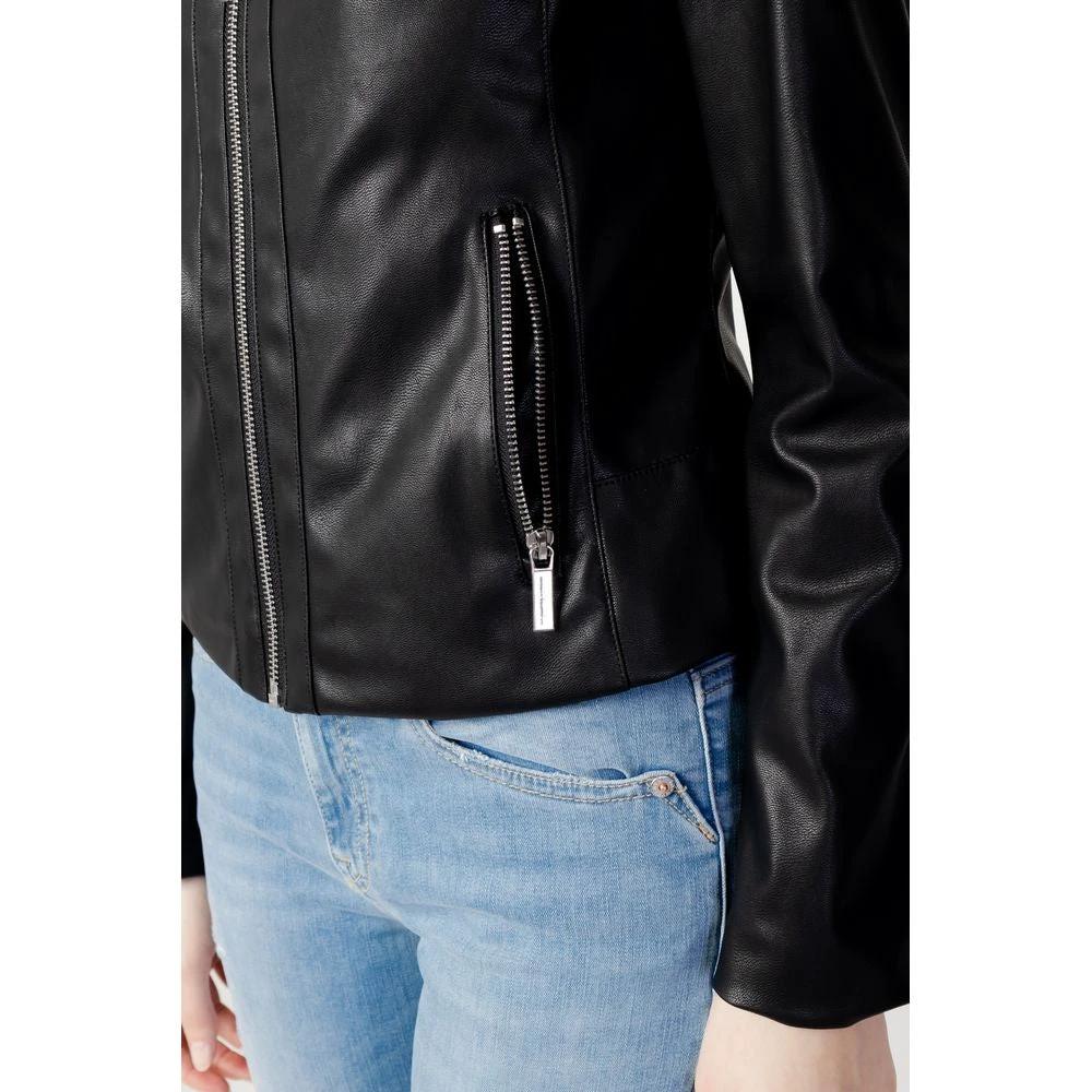 Armani Exchange Black Leather Jacket by Armani Exchange