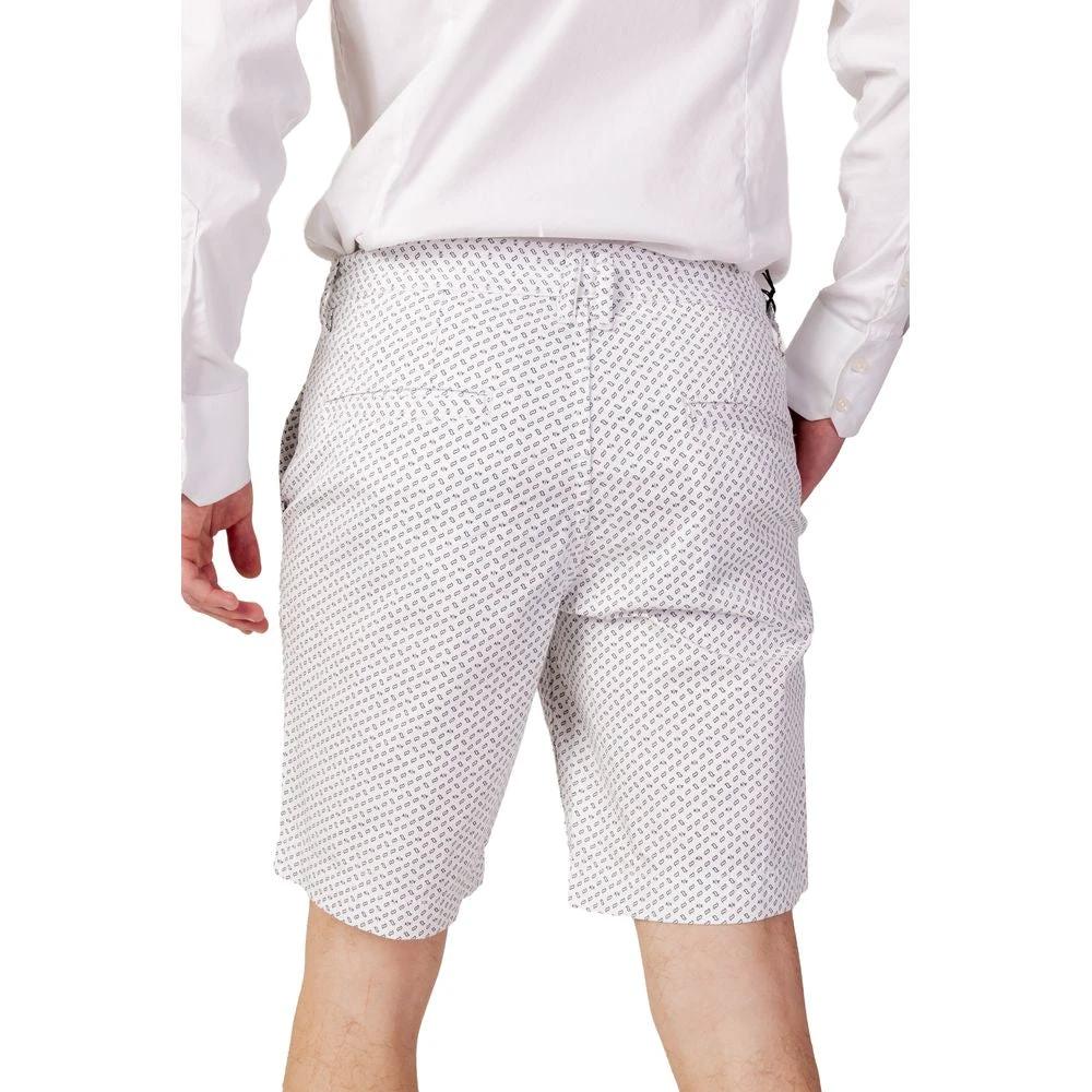 Armani Exchange White Cotton Bermuda Shorts by Armani Exchange