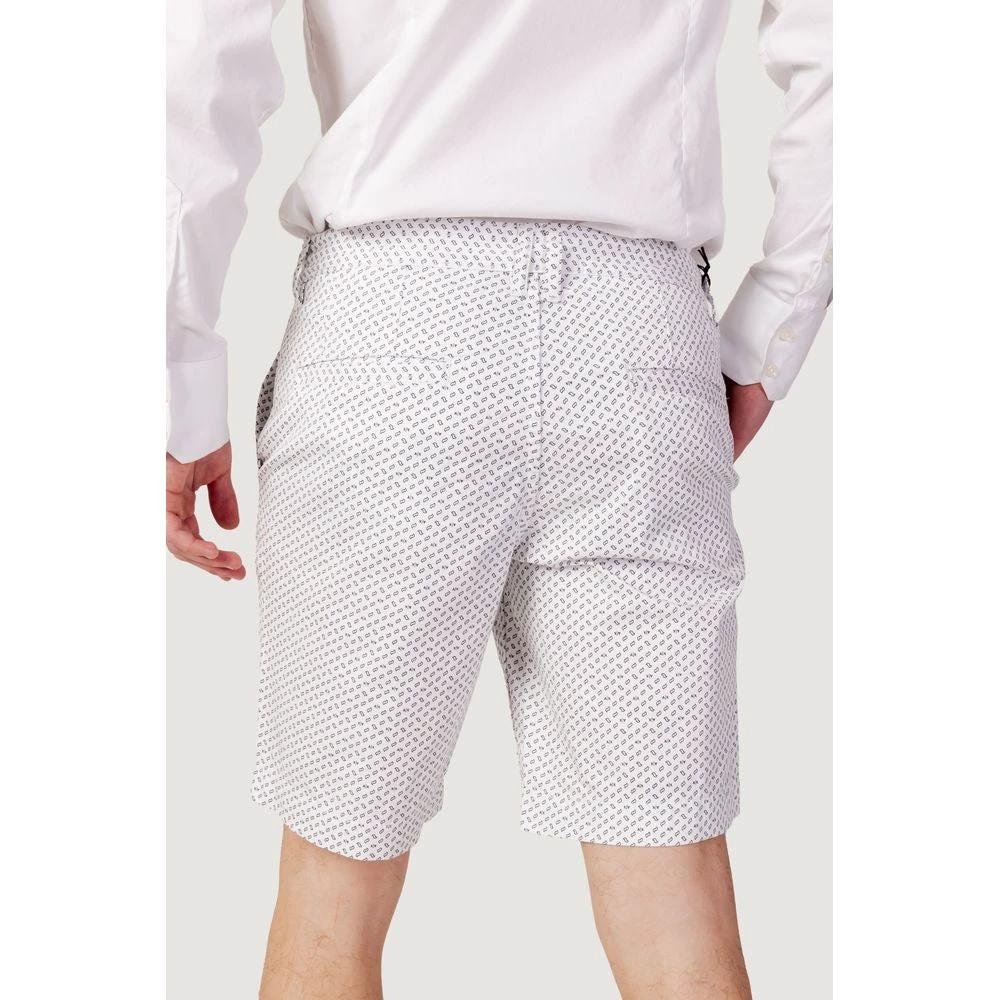 Armani Exchange White Cotton Bermuda Shorts by Armani Exchange