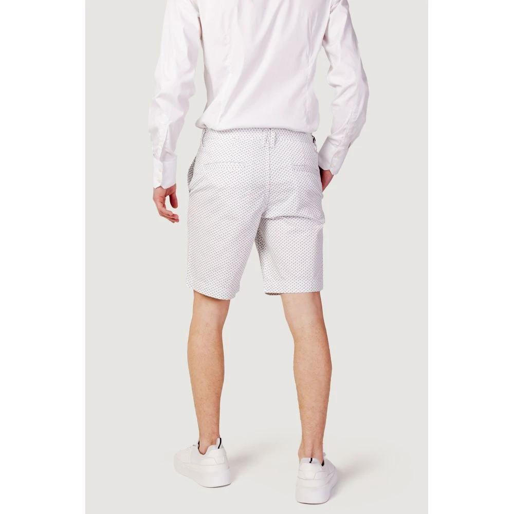 Armani Exchange White Cotton Bermuda Shorts by Armani Exchange