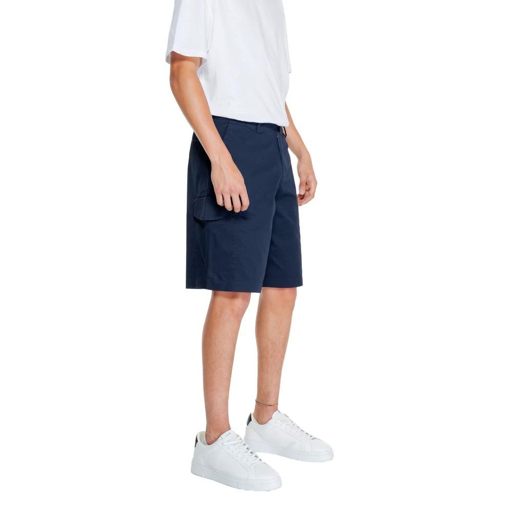 Armani Exchange Blue Cotton Bermuda Shorts by Armani Exchange