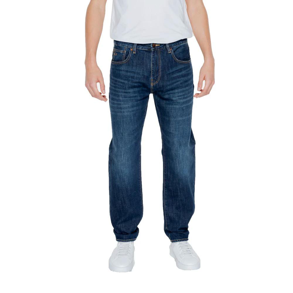 Armani Exchange Blue Cotton Skinny Jeans by Armani Exchange