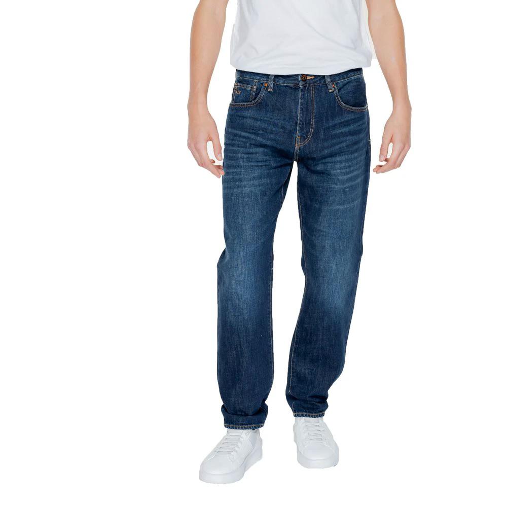 Armani Exchange Blue Cotton Skinny Jeans by Armani Exchange