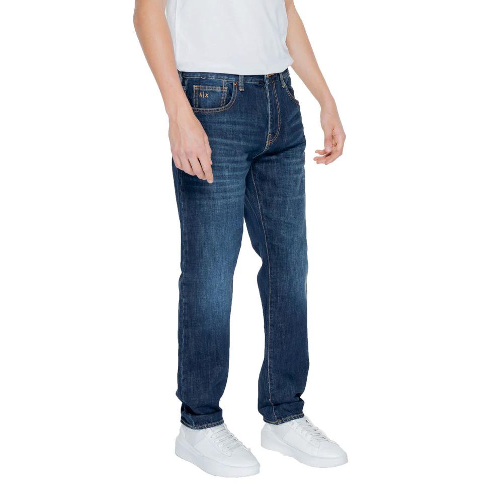 Armani Exchange Blue Cotton Skinny Jeans by Armani Exchange