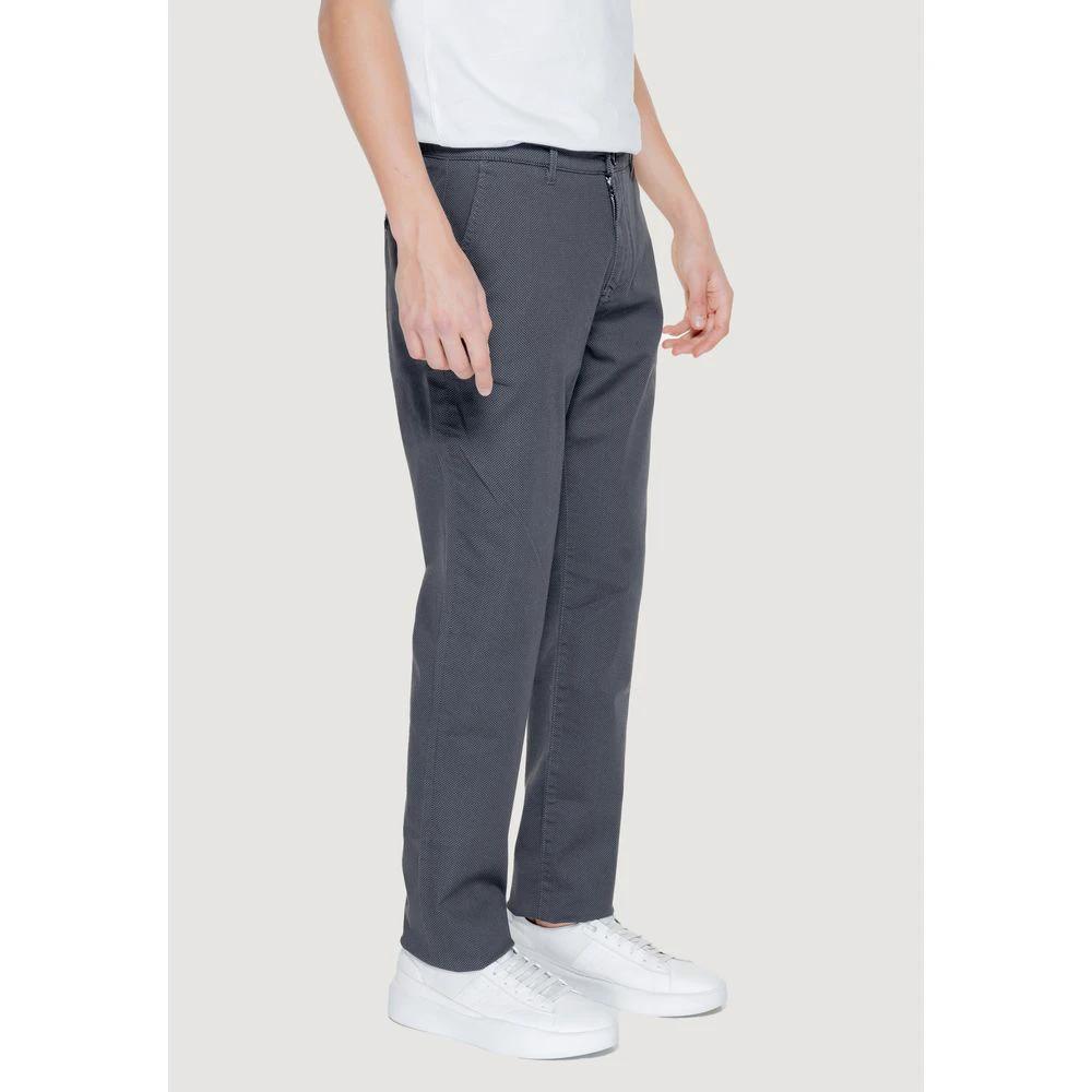 Armani Exchange Black Cotton Casual Pants by Armani Exchange