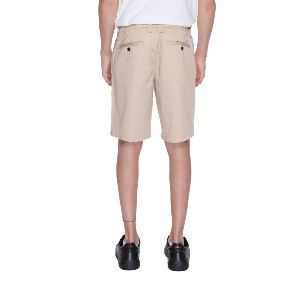 Armani Exchange Beige Cotton Bermuda Shorts by Armani Exchange