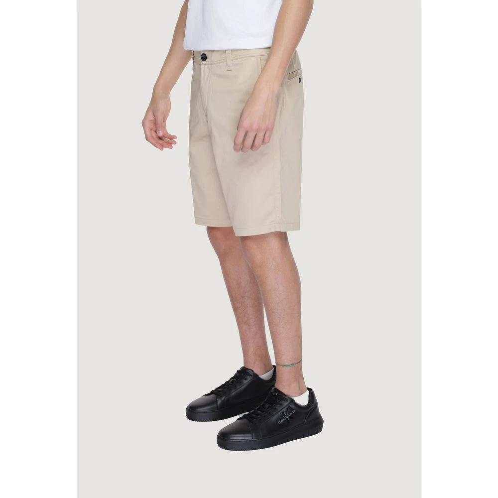 Armani Exchange Beige Cotton Bermuda Shorts by Armani Exchange