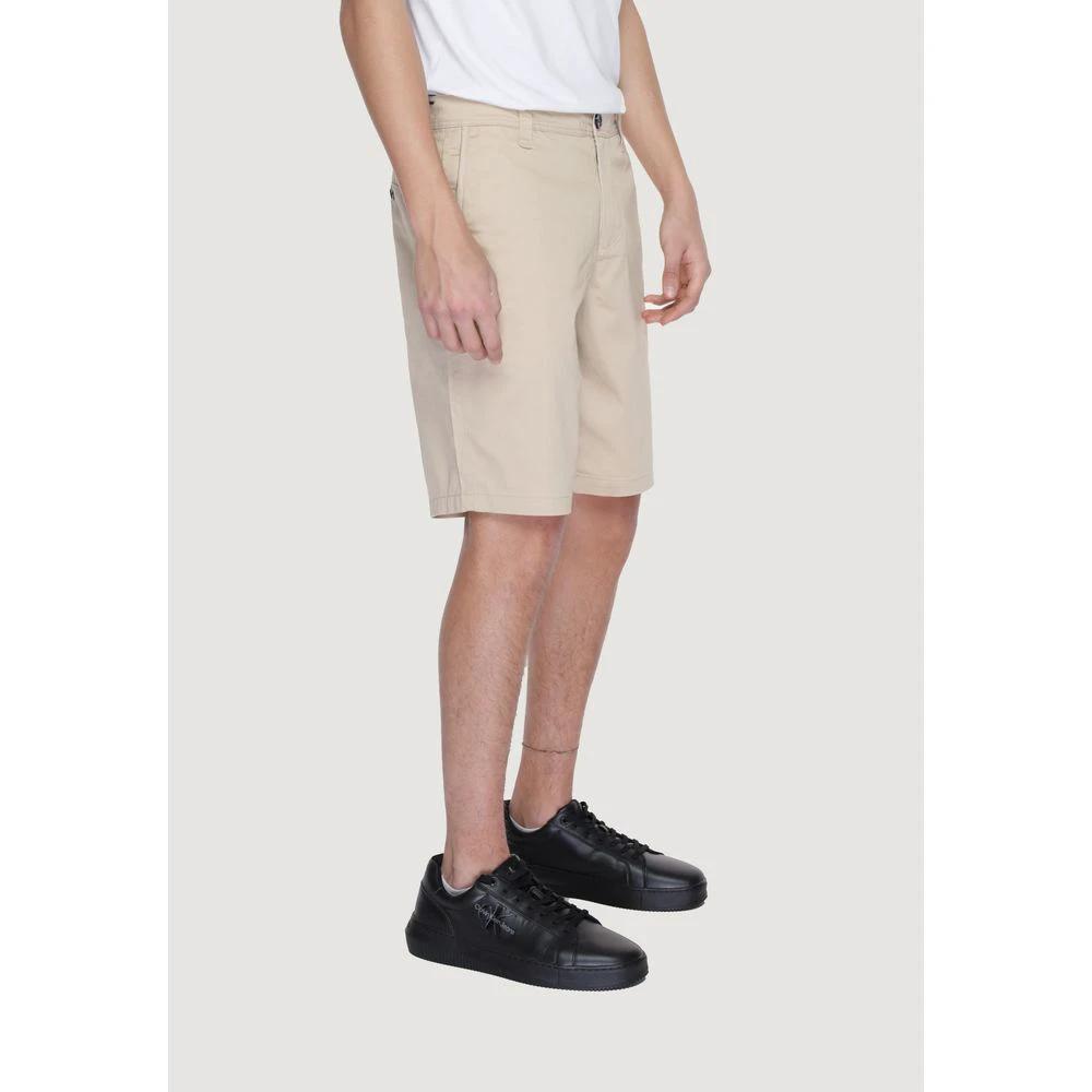 Armani Exchange Beige Cotton Bermuda Shorts by Armani Exchange