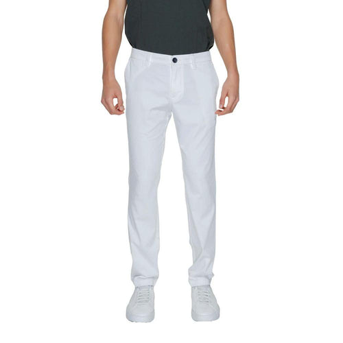 Armani Exchange White Cotton Casual Pants by Armani Exchange