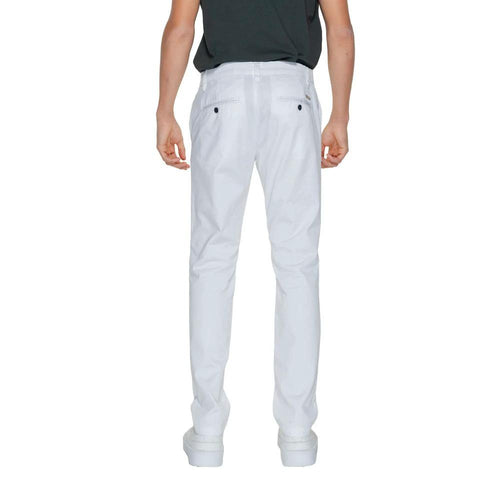 Armani Exchange White Cotton Casual Pants by Armani Exchange