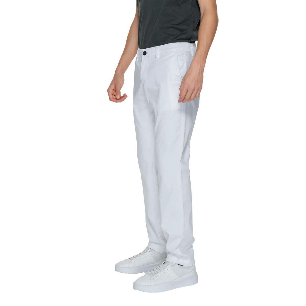 Armani Exchange White Cotton Casual Pants by Armani Exchange