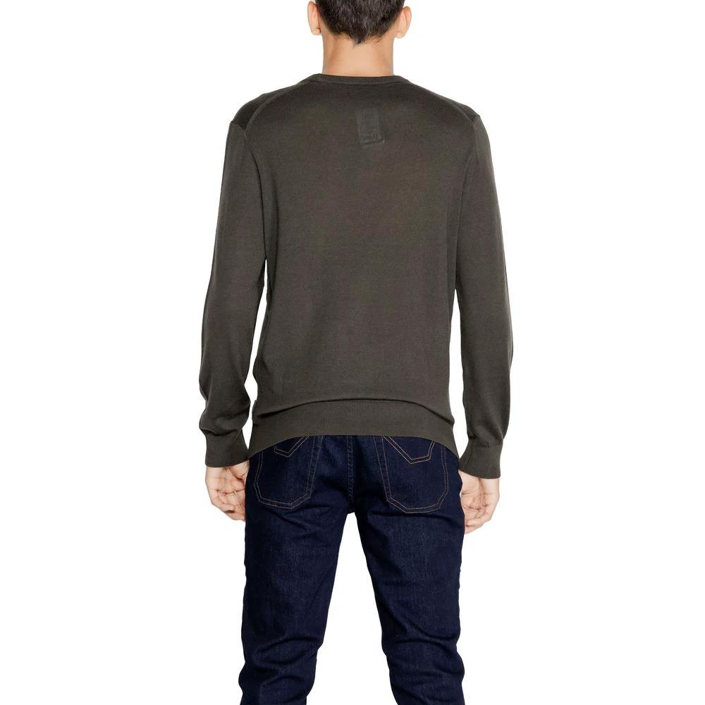 Armani Exchange Green Wool Sweatshirt by Armani Exchange