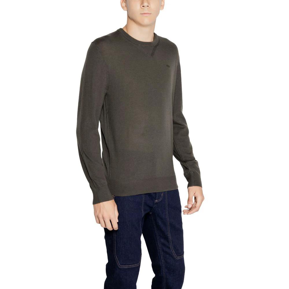 Armani Exchange Green Wool Sweatshirt by Armani Exchange