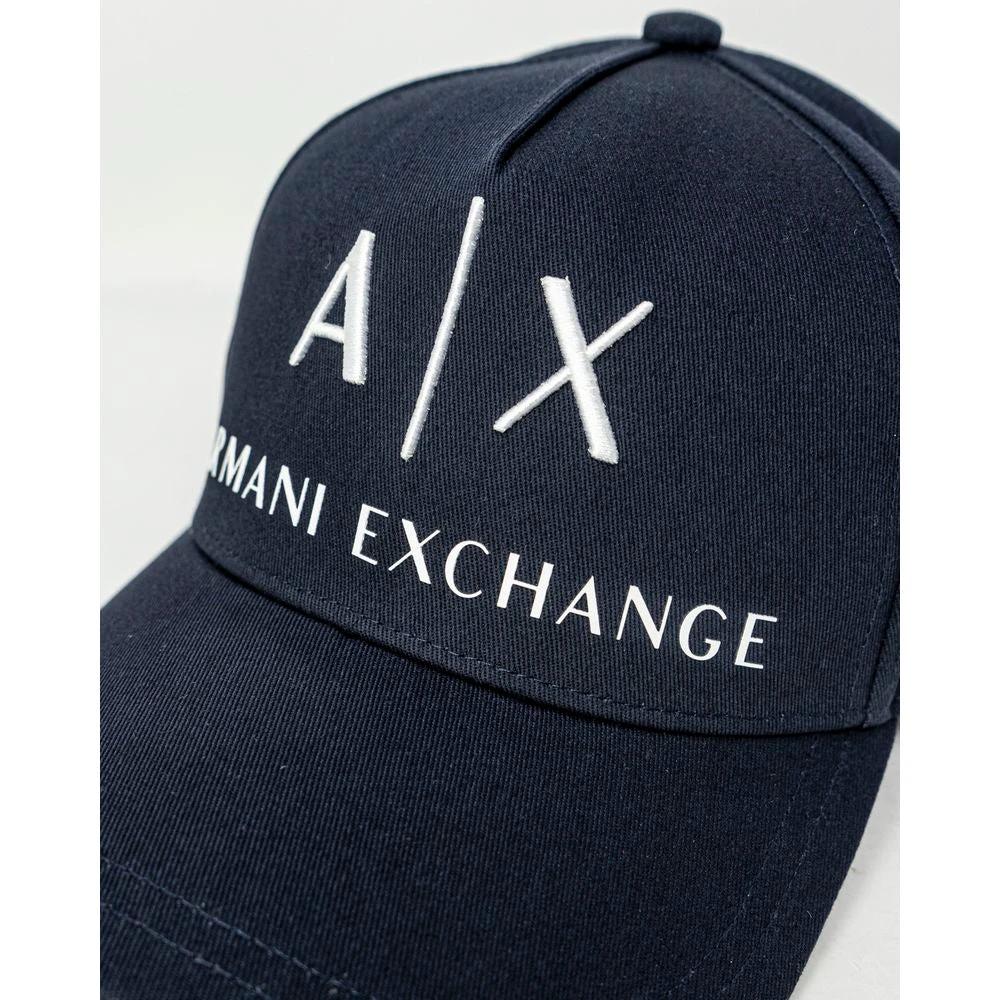 Armani Exchange Blue Cotton Cap (Baseball Hat) by Armani Exchange