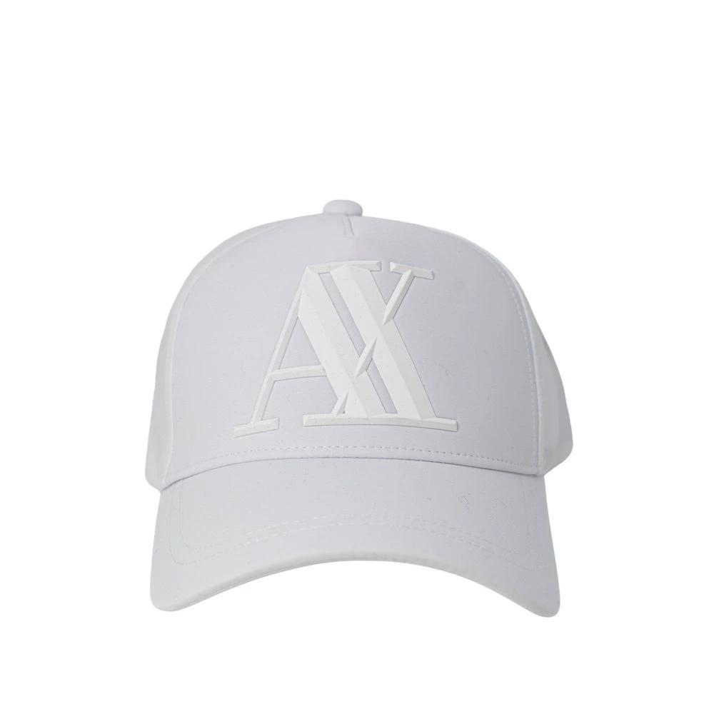 Armani Exchange White Cotton Cap (Baseball Hat) by Armani Exchange