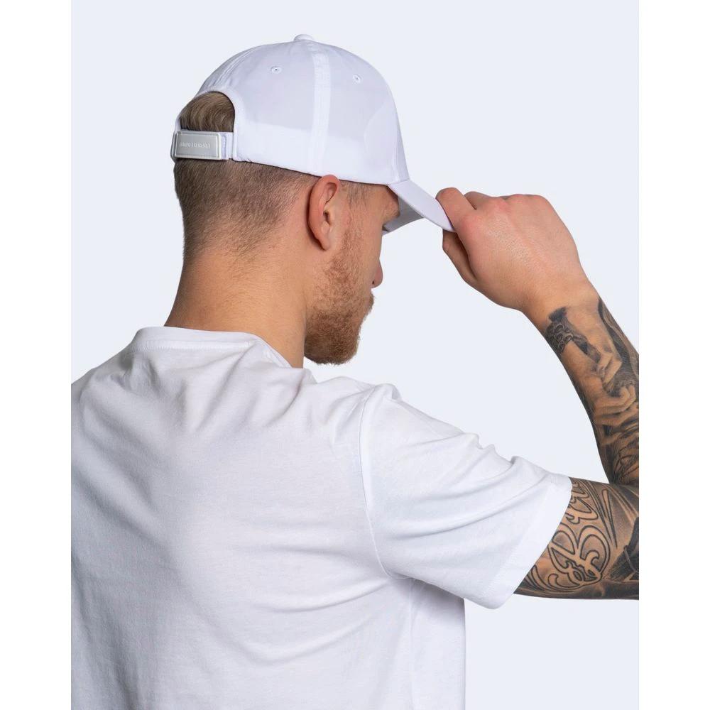 Armani Exchange White Cotton Cap (Baseball Hat) by Armani Exchange